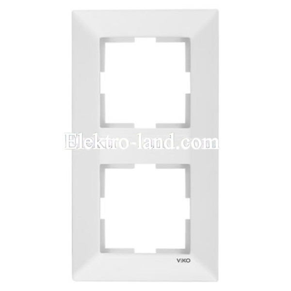Рамка двойная вертикальная белая VIKO MERIDIAN 90979022-WH